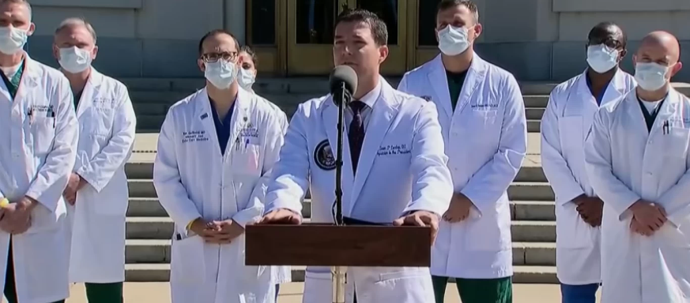 Ιατρική ομάδα Ντ.Τραμπ: «Η κατάσταση της υγείας του προέδρου βελτιώνεται συνεχώς - Είναι μόνο λίγο… υπέρβαρος»